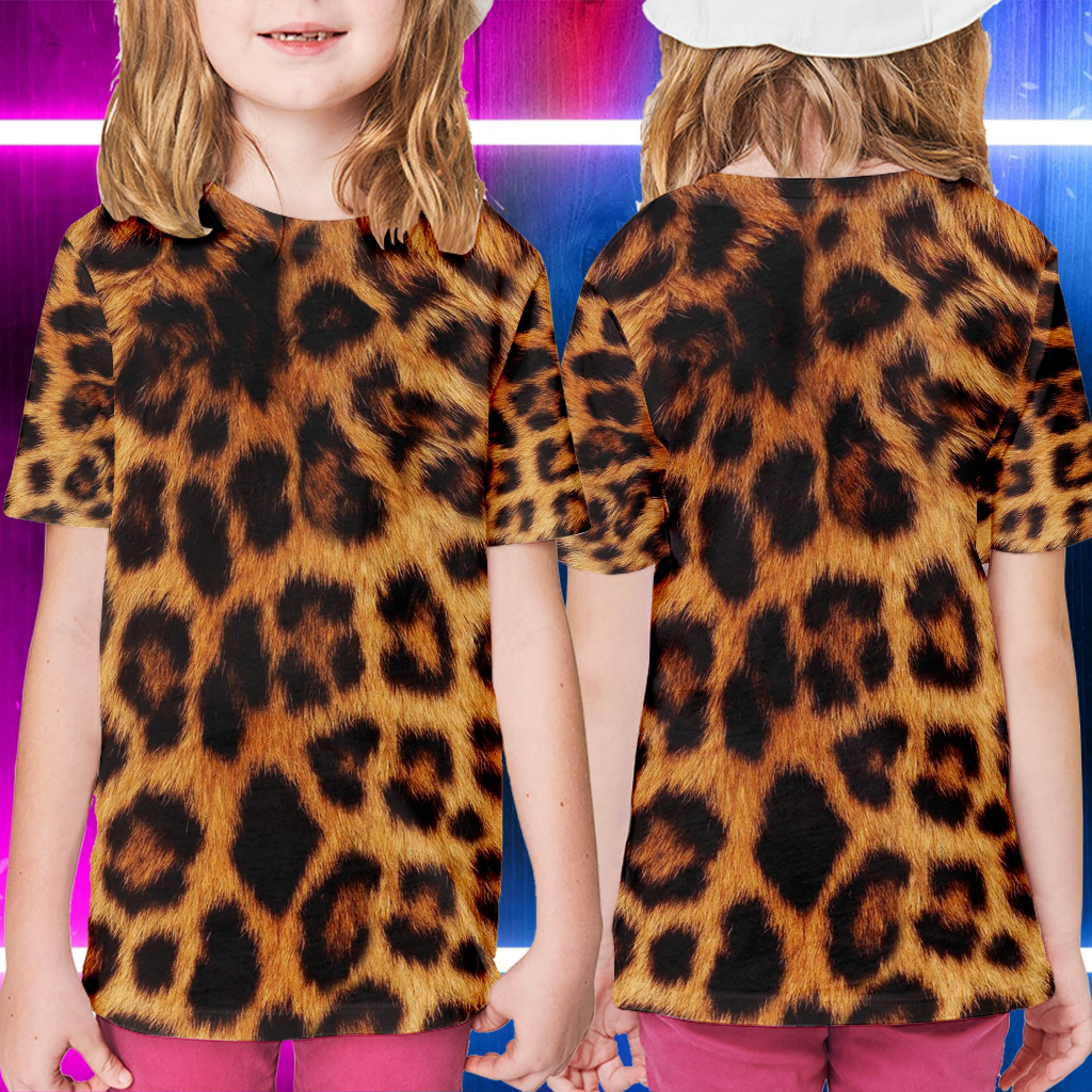 kaos wanita baju macan tutul t-shirt macan tutul Fullprint 3D terbaru terlaris