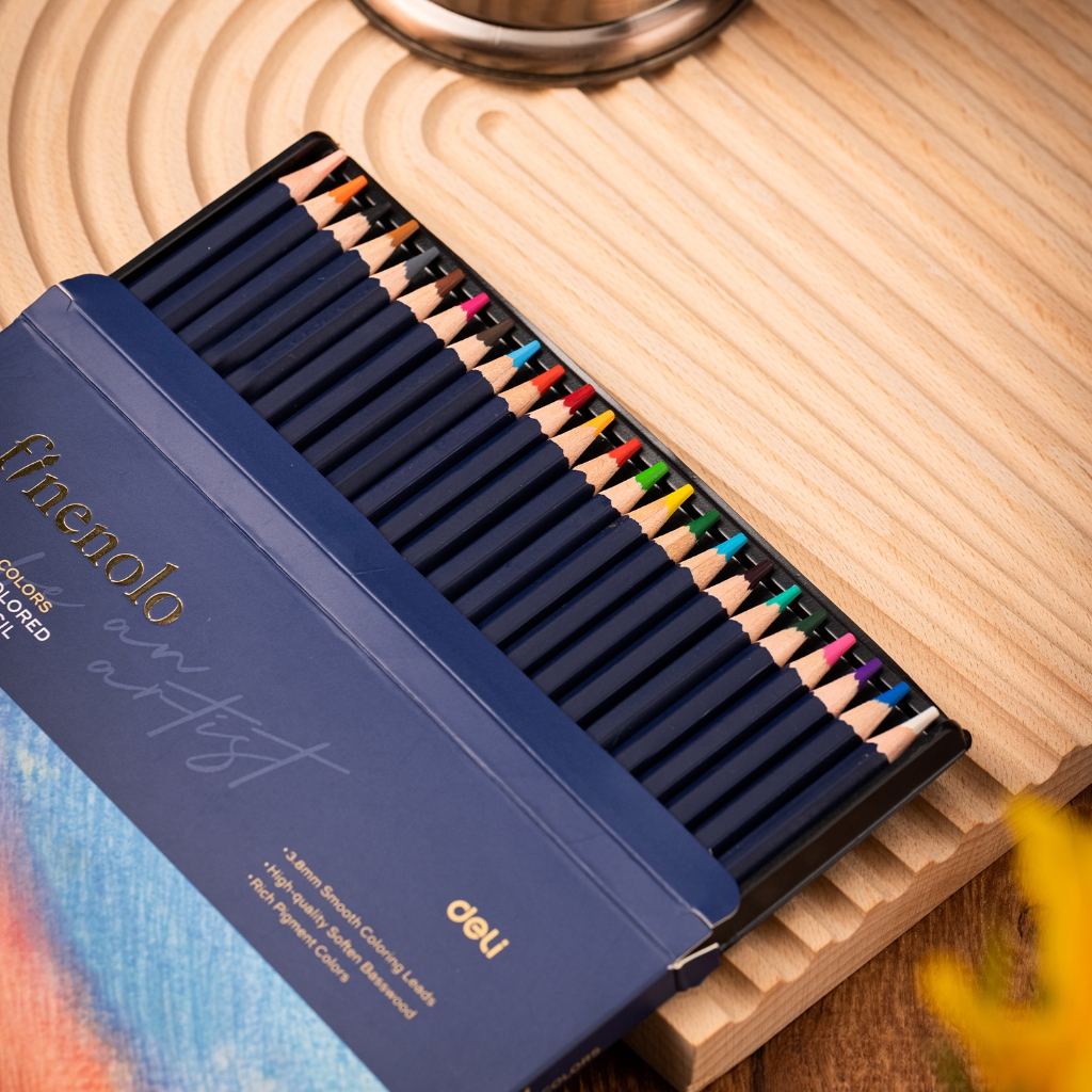 

Deli Finenolo Pensil Warna Premium / Colored Pencil 3.8mm Lead Warna Sangat Terang EC131