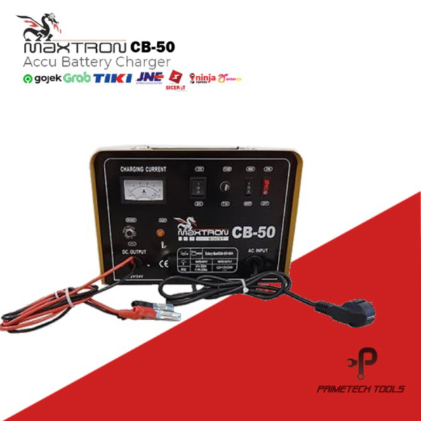MAXTRON CB-50 CHARGER AKI MOBIL ACCU CHARGER 50 A Diskon