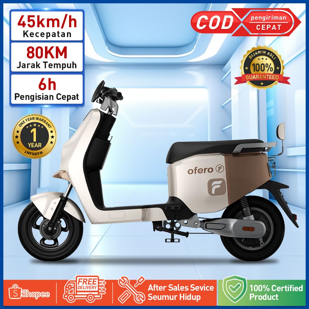 ✅OFERO STAREER MAX Sepeda listrik Dewasa/ Sepeda Motor Listrik/motor berkecepatan tinggi 48V 20ah be