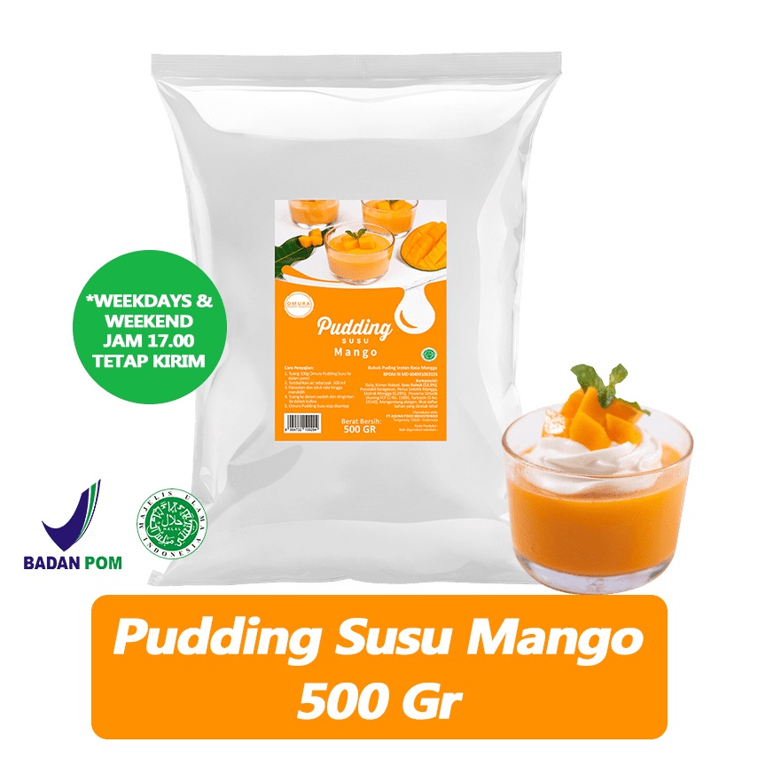 

VPCS9 [PUDDING] Omura Dessert Shooter Pudding Susu Rasa Mango / Mangga 500 Gr Omura Powder ✼Seller