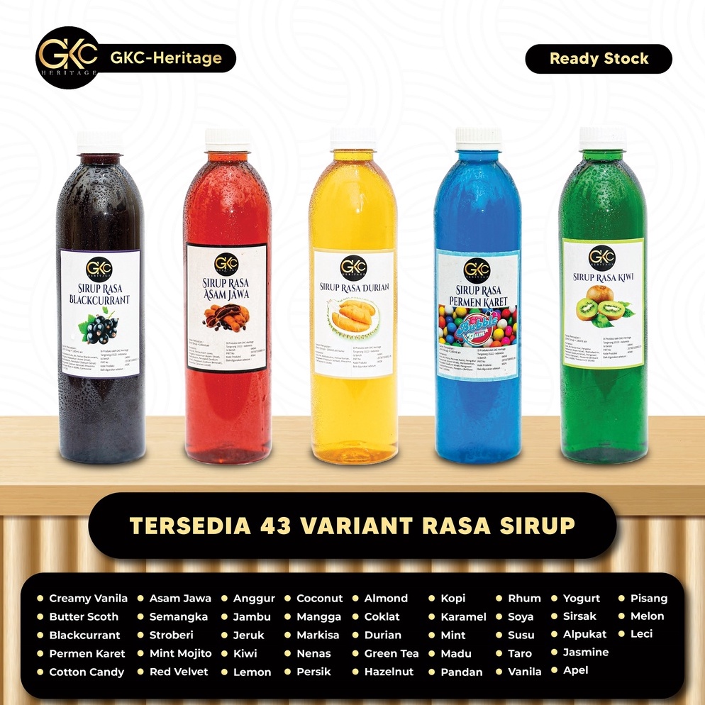 

87 Gkc Heritage Sirup Aneka Rasa - Syrup Variant Flavor 640ml Model Baru ￣