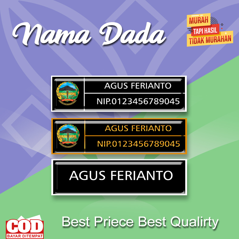 

Name tag akrilik+resin/ papan nama dada peniti