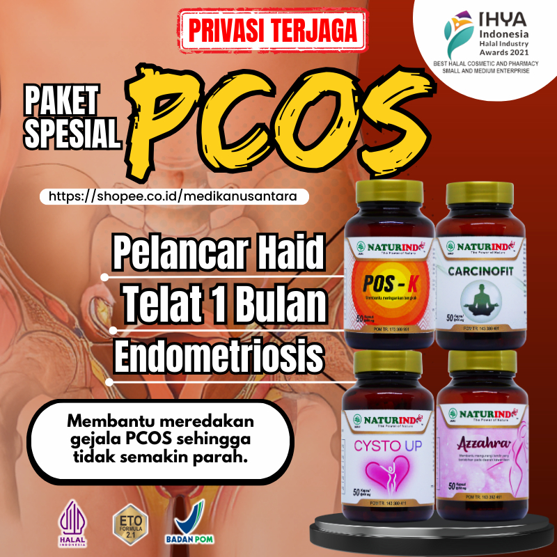 Obat Herbal PCOS Gangguan Haid Telat 1 Bulan Menstruasi Tidak Teratur Pelancar Haid Kista Endometrio