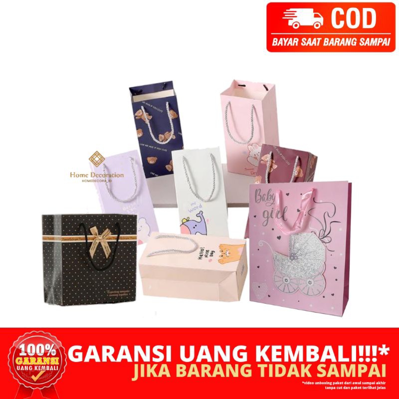 

(HOMEDECORA_ID) HIGH QUALITY PAPER BAG ALL VARIAN BANYAK MOTIF SEMUA UKURAN GOODY BAG CUTE POLOS SMALL MEDIUM LARGE BLACK CHOCO KRAFT 3D UNICORN WEDDING GIRL CHILDREN PAPER GIFT UNTUK TAS KADO HADIAH PAPERBAG GOODYBAG ANAK LAKI-LAKI DEWASA JAMBI