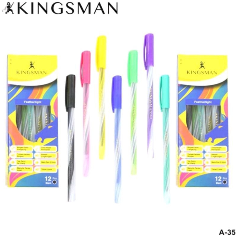 

(12 pcs) Pulpen Lilin Ulir Kingsman / Bolpoint Tinta Hitam UlirPulpen Lilin Ulir Kingsman / Bolpoint Tinta Hitam Ulir
