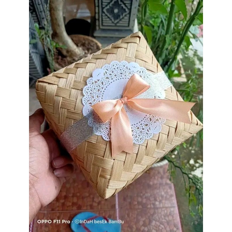 [ Halodul ] BESEK NATURAL PITA FREE HANG TAG /besek makan / besek nasi / besek hampers / pipiti / be