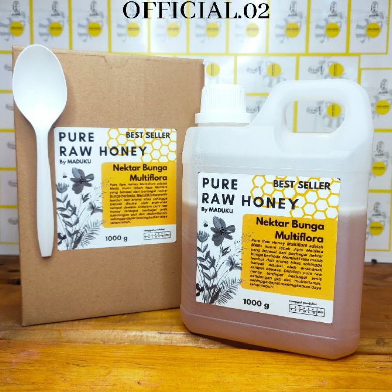 

Madu Multiflora 1.000gr Pure Raw Honey 9hiva