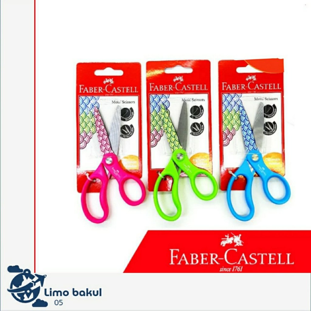 

Gunting motif faber castell - Biru