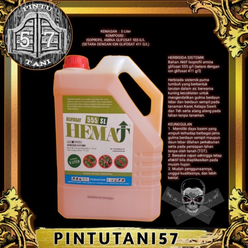 HEMAT 555SL 5LITER isoprofil amina Glifosat ( roundup )