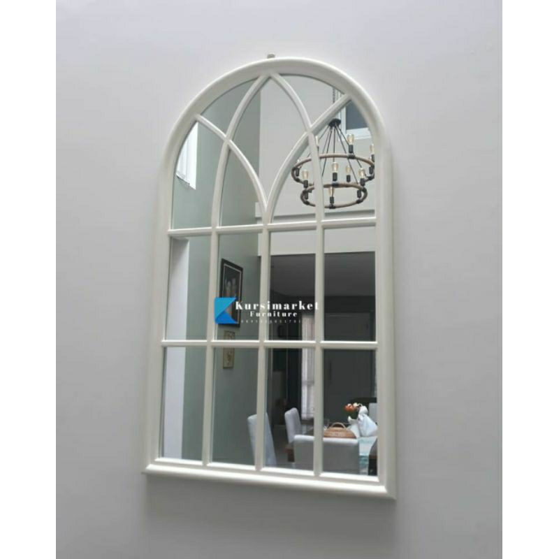 Kaca cermin model jendela kaca hias cermin dinding