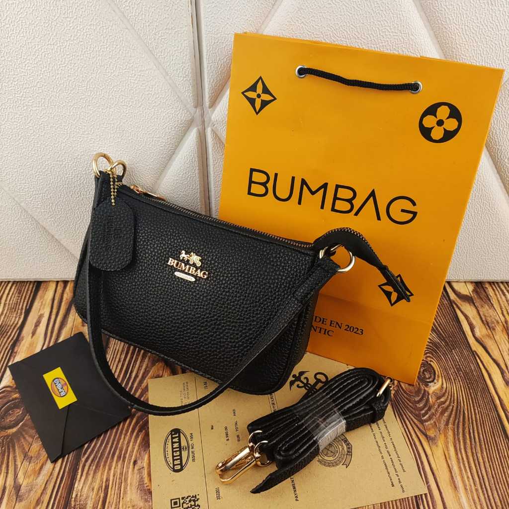 BUMBAG -  ori HOBO Top Handle Pouch Signature FREE PAPERBAG tas bahu wanita tas tangan - Tas wanita 