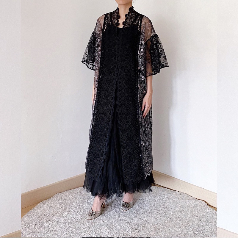 Sewa Kina Atelier - Radha Outer in Black With Tutu