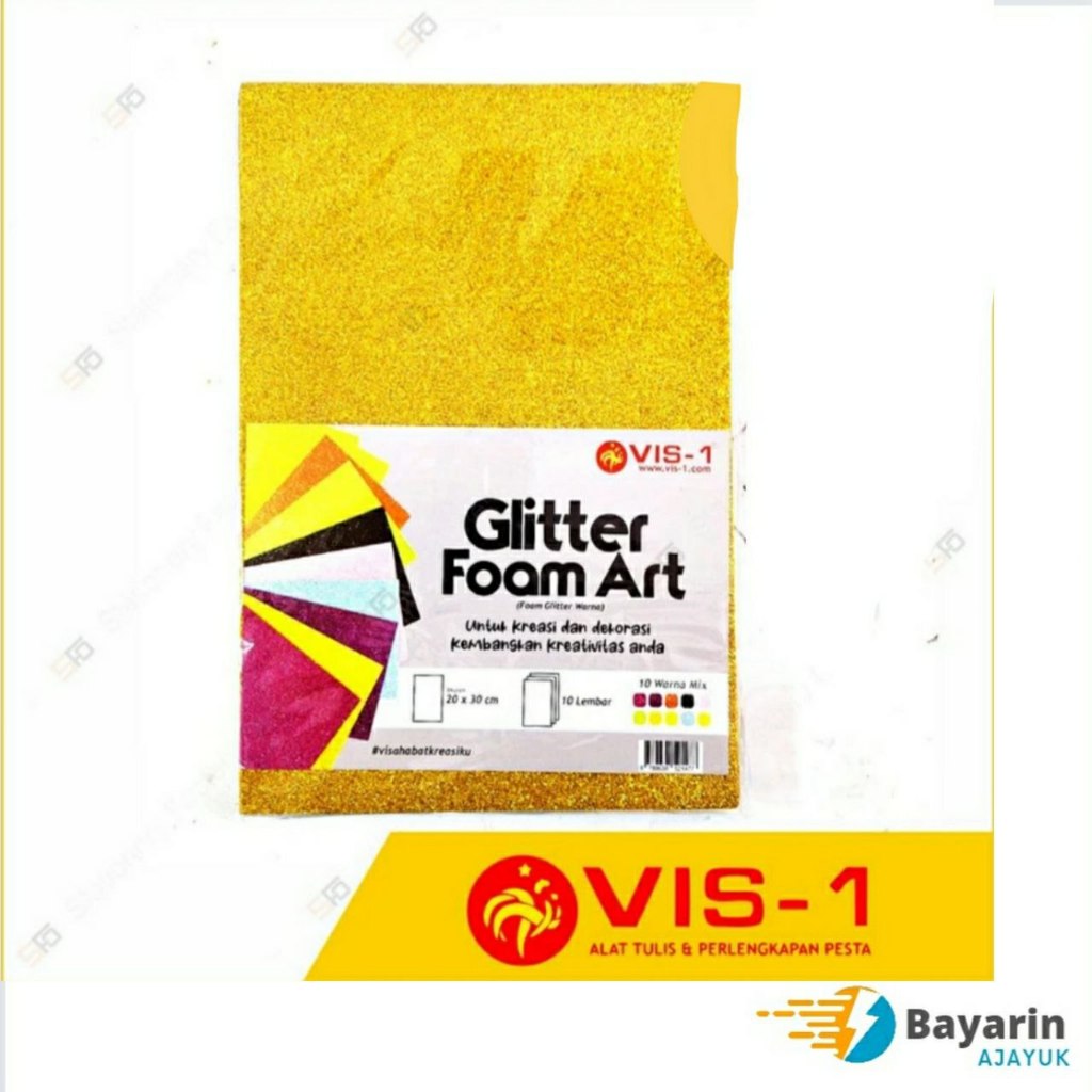 

Glitter Foam Art VIS 1 isi 10 - Kuning