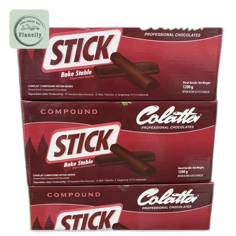 

Collata compound stick coklat bake stable (repack 250gr)