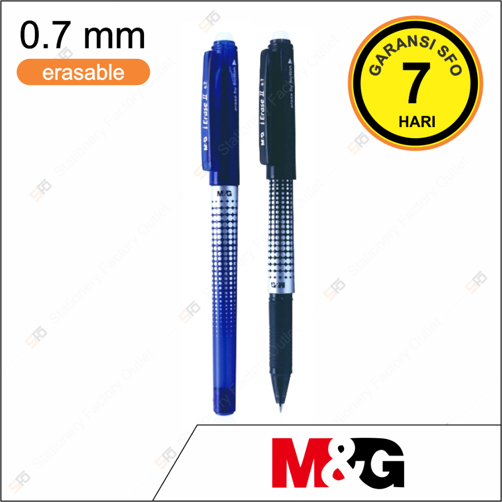 

Pen Gel Erasable M&G 0.7mm - Pulpen iErase II Bisa Dihapus - SFO Semarang Official