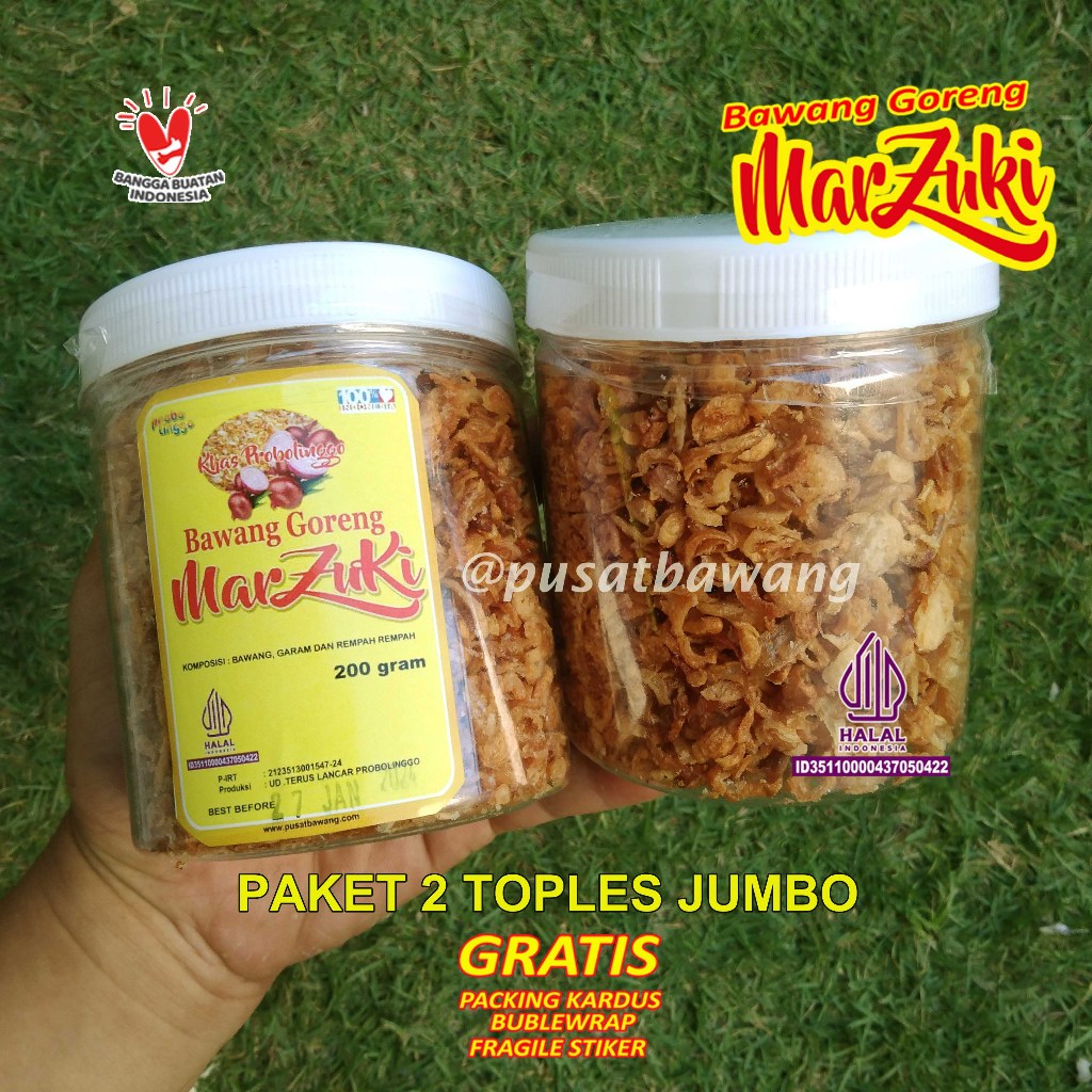 

bawang goreng 2 toples besar original probolinggo