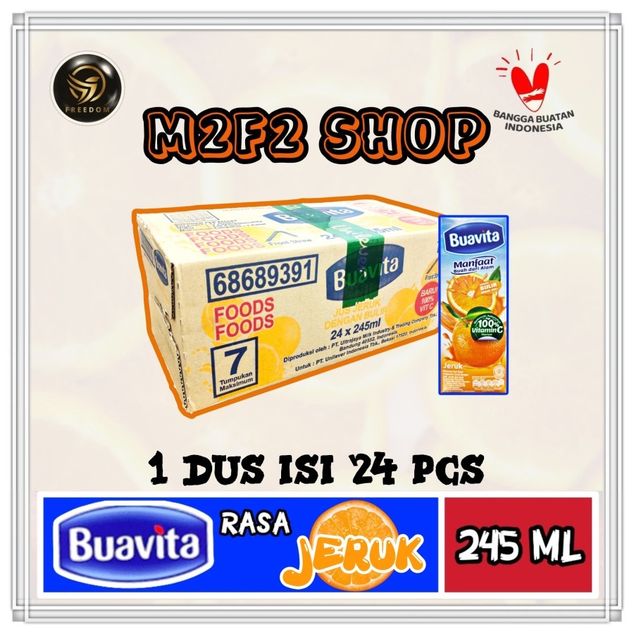 

Jus Buavita Rasa Jeruk Kotak | Juice Orange - 245 ml (Kemasan Karton)