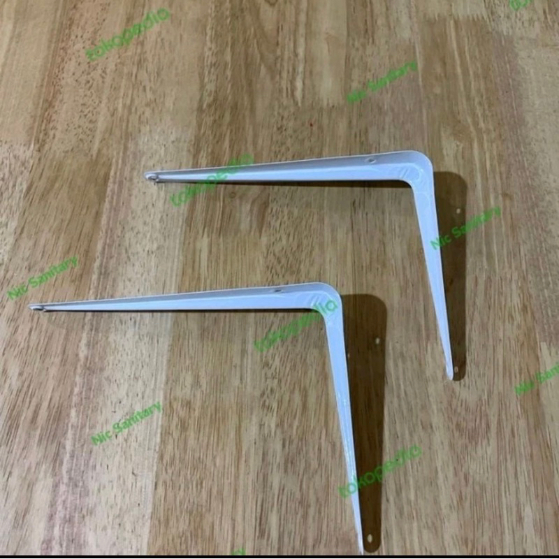 Siku rak putih / siku besi tembok / siku besi L