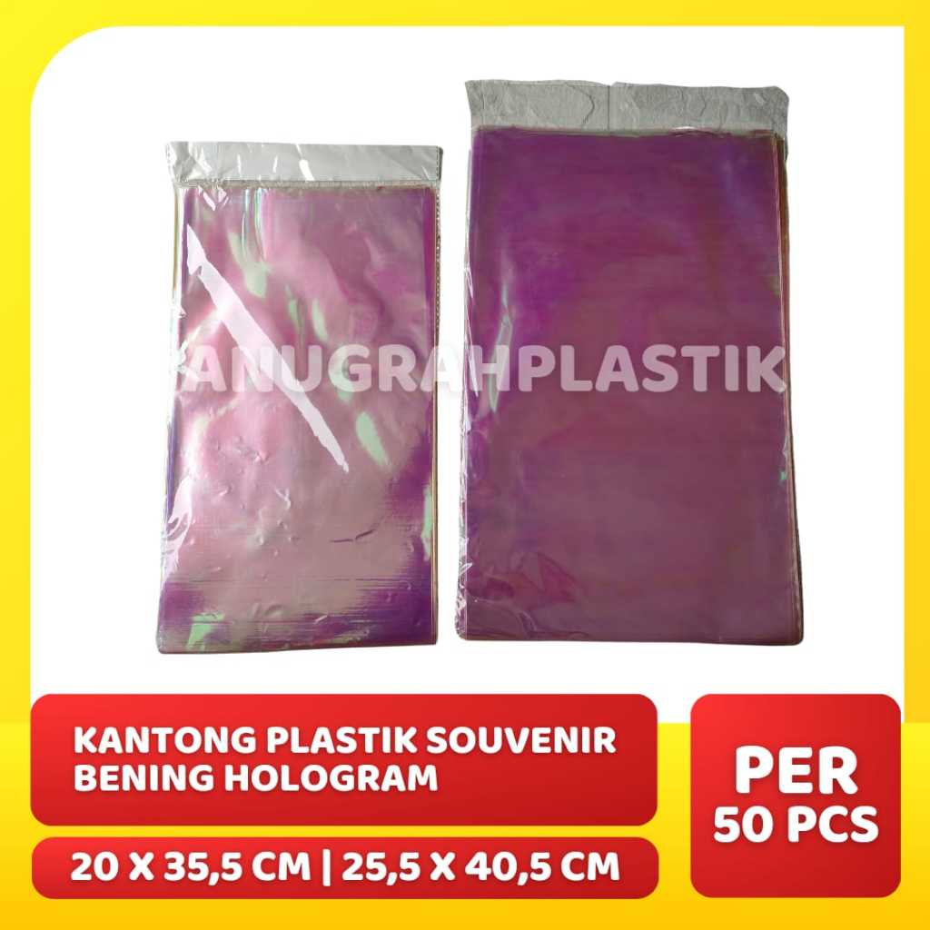 

Kantong plastik souvenir bening hologram / opp tanpa seal hologram