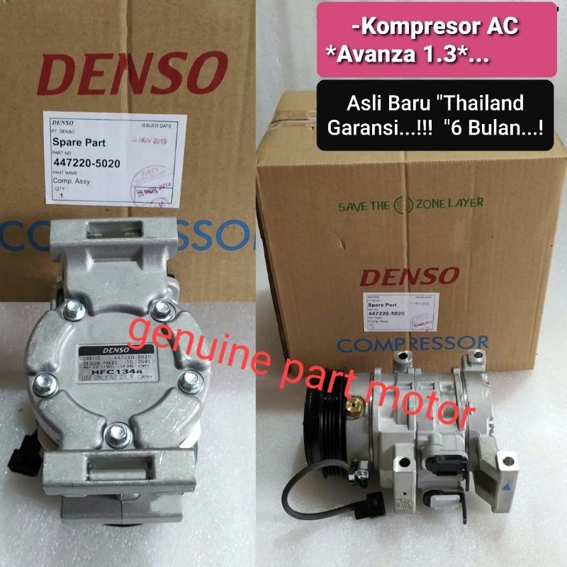 COMPRESOR KOMPRESOR AC ASSY AVANZA OLD 1.3 ASLI DENSO (447220-5020)