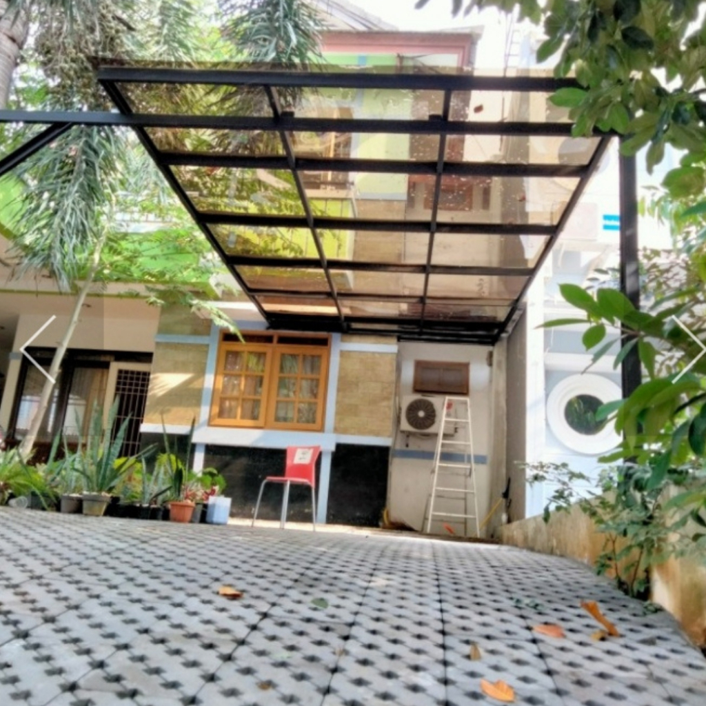 kanopi minimalis atap solar flat