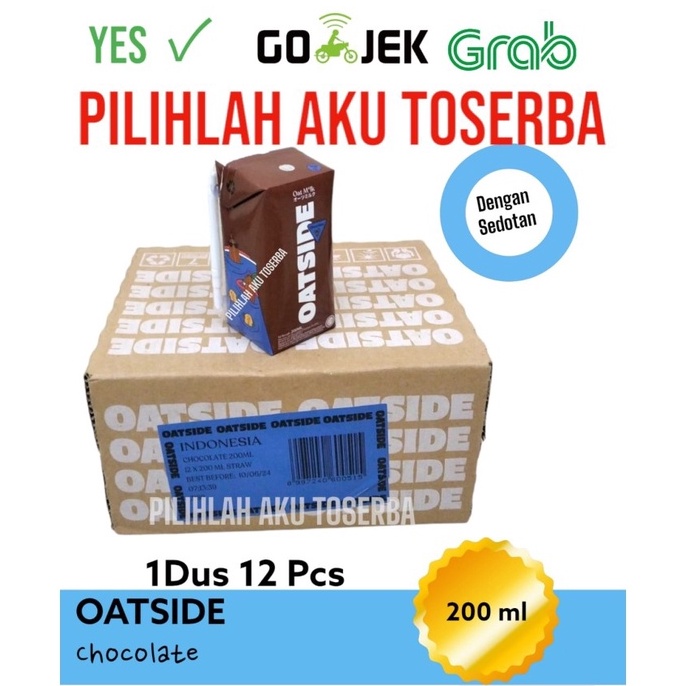 

OATSIDE CHOCOLATE SEDOTAN Susu Oat Milk 200 ml - ( 1 DUS ISI 12 ) 4861