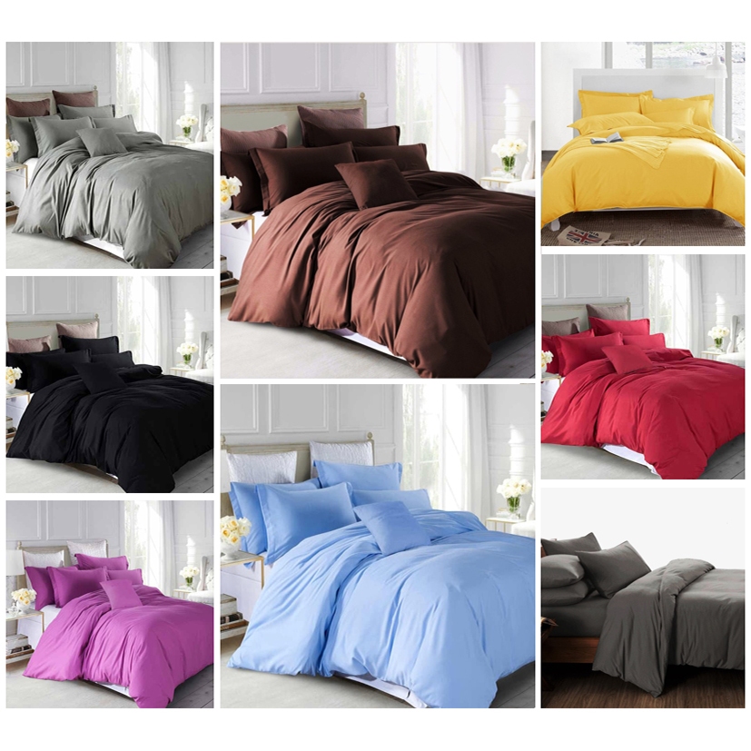 Bedcover Saja Katun Polos Aneka Warna | Bed Cover Cowok Cewek | Selimut | Bedcover Adem Dingin Murah