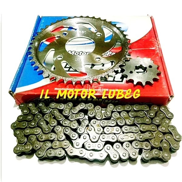 GEAR SET GIGI TARIK PAKET DRIVE CHAIN KIT SUZUKI SATRIA FU 2014 2015 - SATRIA FU NEW