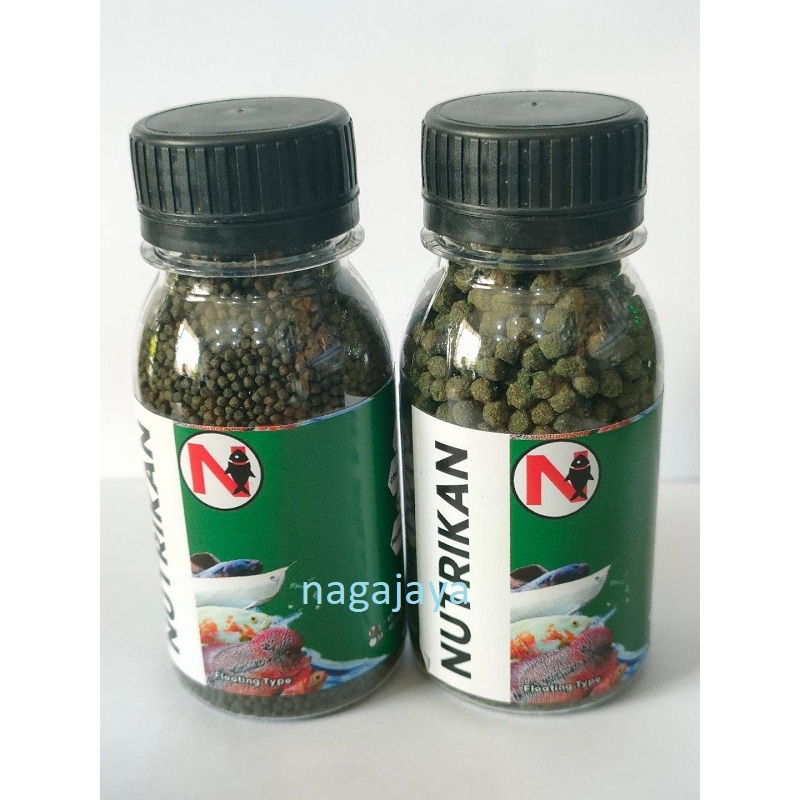 pakan pelet chana ikan koki lohan cichild dll nutrikan green spirulina