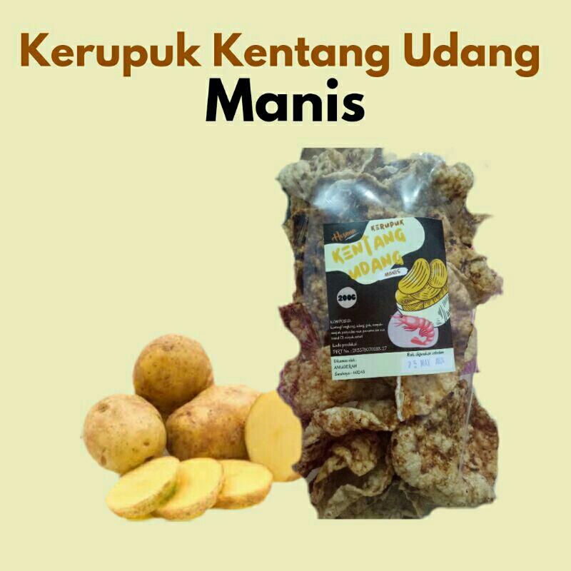 

oleh-oleh Kerupuk Kentang Udang Manis