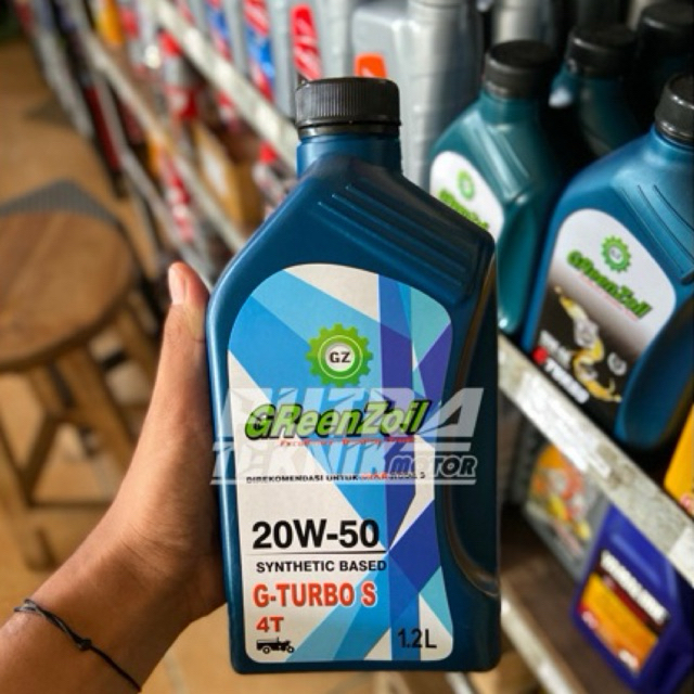 OLI MESIN GREENZOIL G-TURBO S 1,2L 4T 20W-50