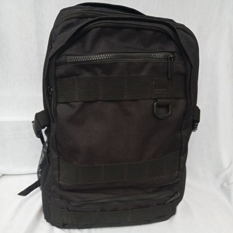 Tas Ransel Backpack Sekolah Kuliah Hitam Pria Wanita Unisex Preloved Cewek Cowo Cowok Cewe