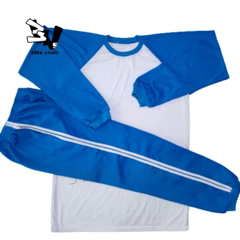 Setelan kaos olahraga dewasa bahan Polyester PE