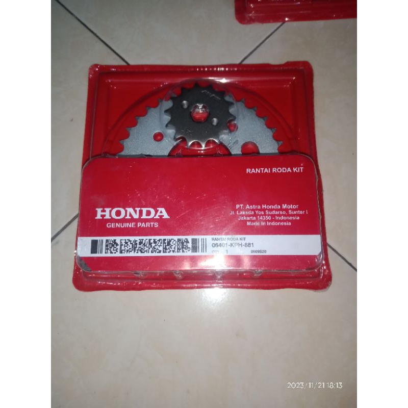 gear set gir rantai karisma Supra x 125 original AHM Honda