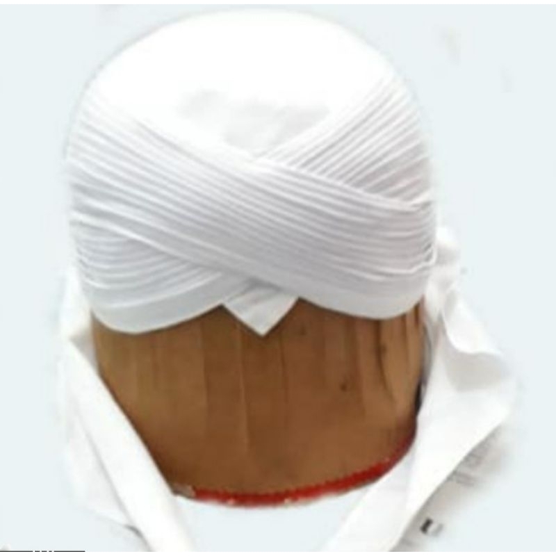 Blangkon Jogja Lipat Putih Polos Sliwir