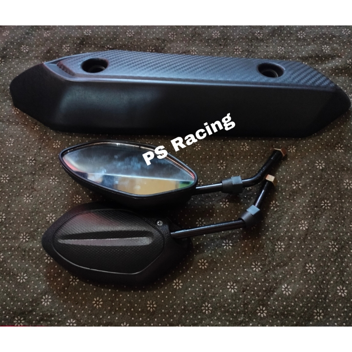 Harga Miring Paket Spion Beat + Tutup Knalpot Beat Fi 2013 - 2015 - Cover Knalpot Beat Fi