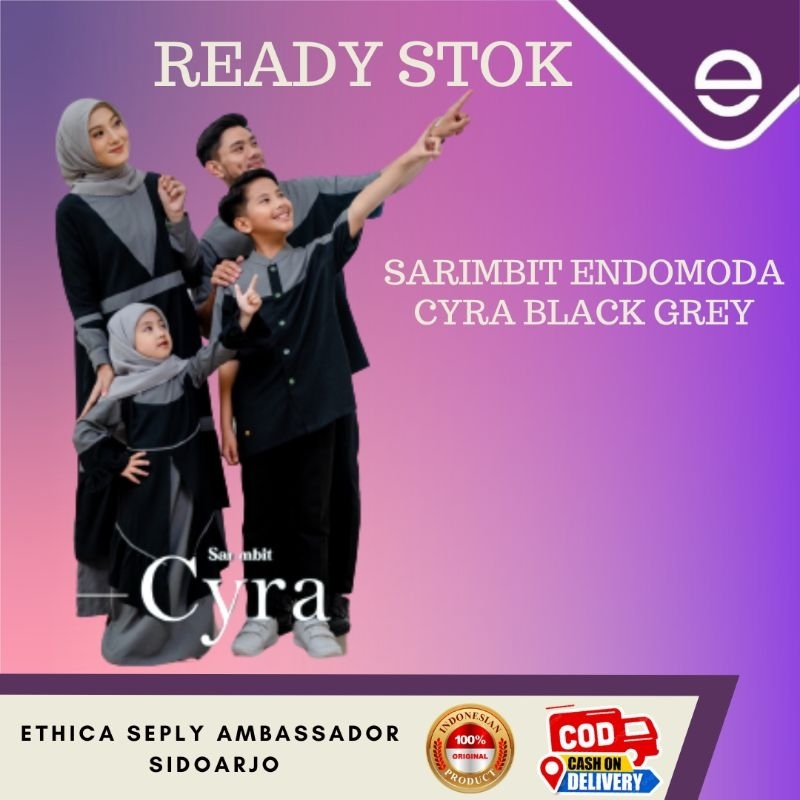 Sarimbit Endomoda Cyra || Sarimbit couple keluarga bareng endomoda || gamis muslimah || gamis anak k