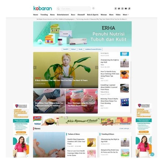 Kobaran Wordpress Theme Berita Mirip Kumparan - LISENSI ORIGINAL