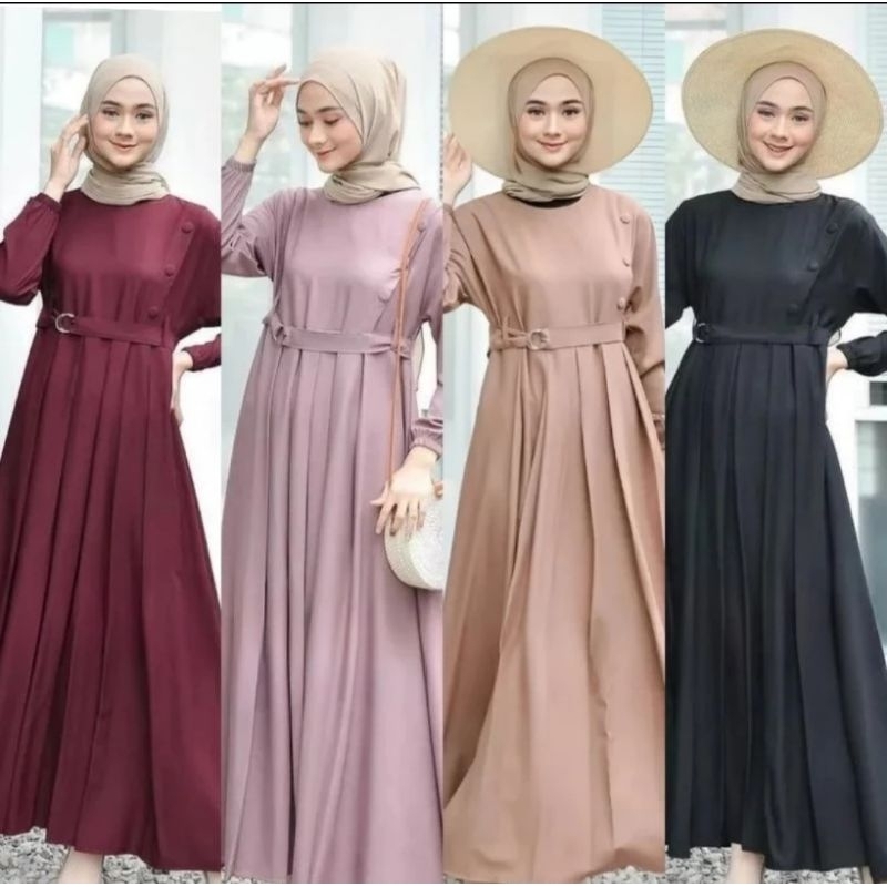 Arumi Dress Gamis Wanita Remaja Muslim Terbaru Simple dan Elegan 2023