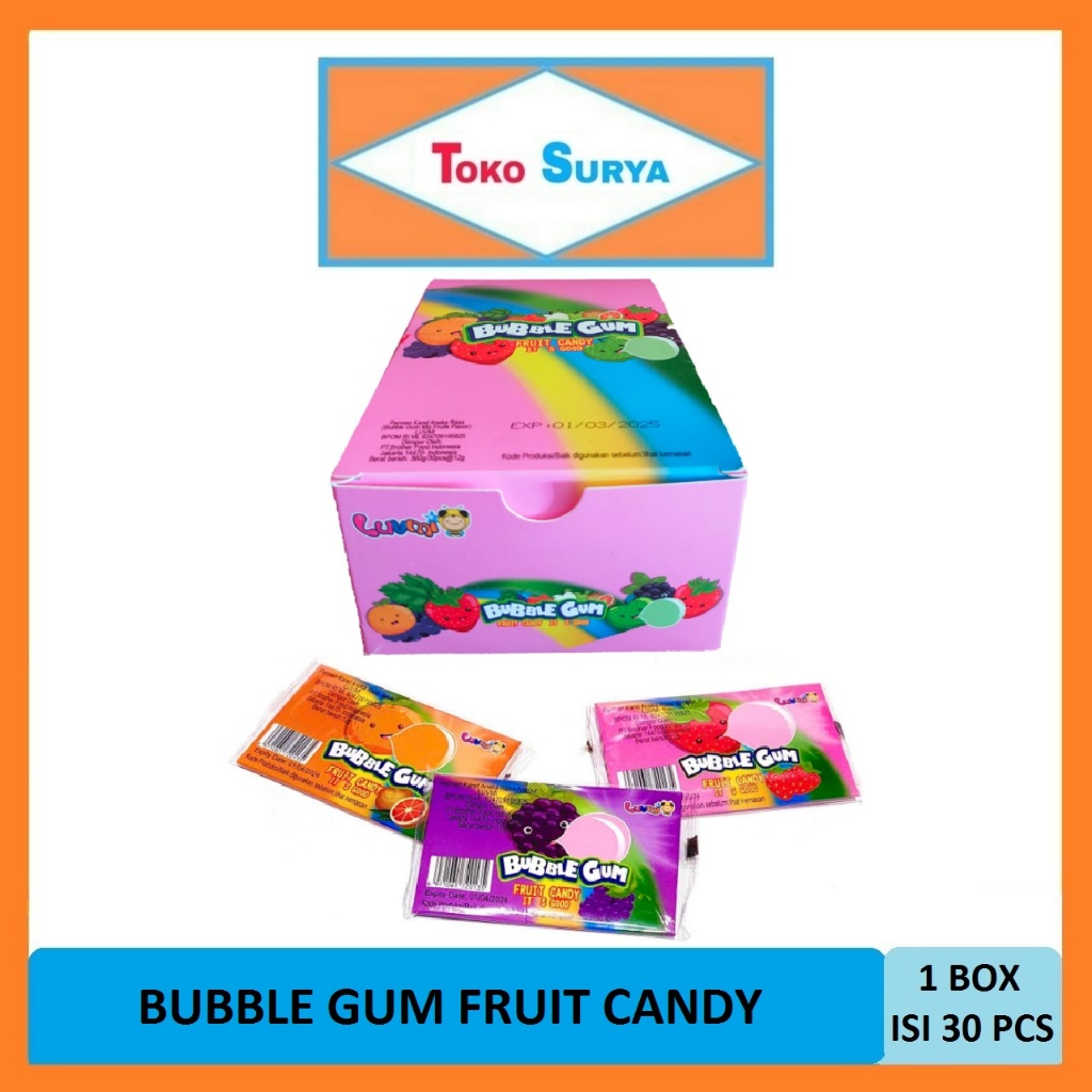 

Bubble Gum Luvmi Permen Karet Aneka Rasa Buah 30 Pcs x 12 Gr