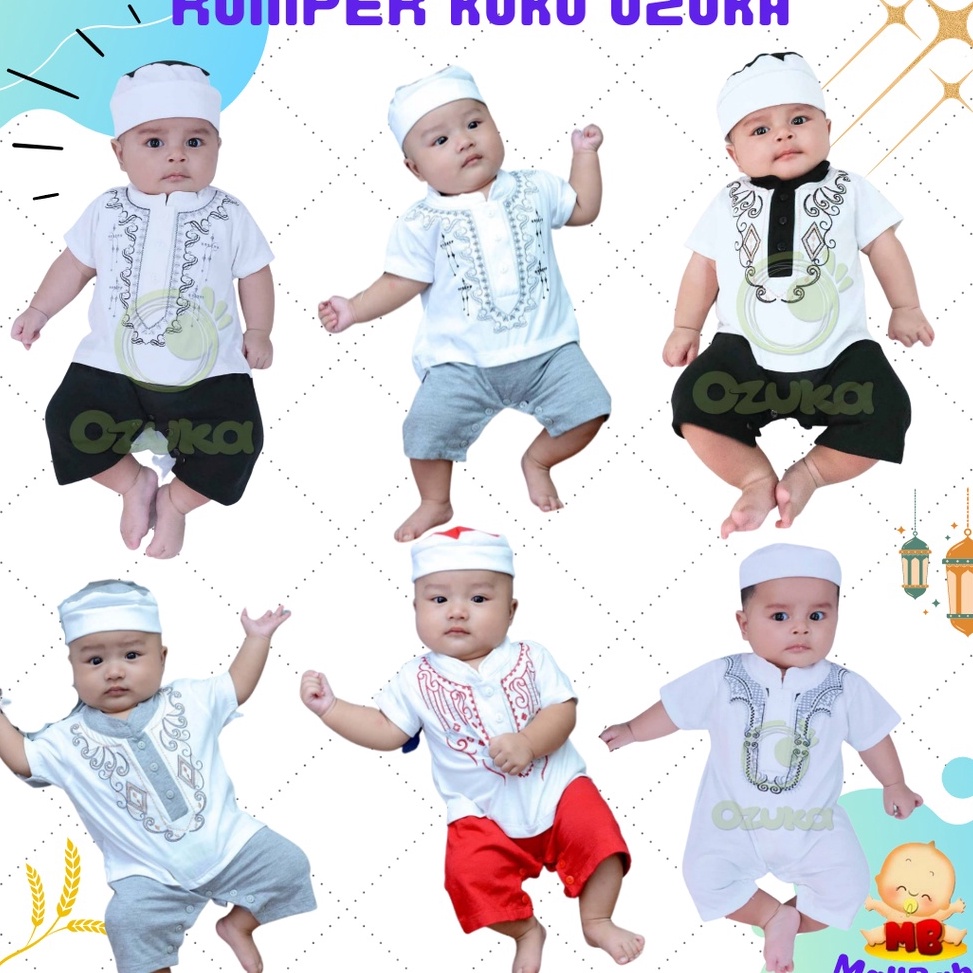 Trend Terbaru.. Jumper Koko Bayi Laki Laki Baru Lahir 0-6 Bulan Baju Koko Bayi 1 2 3 Bulan Baju Musl