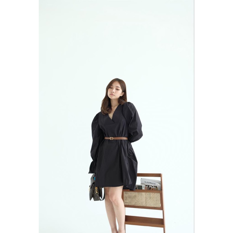 Youstyle - Ruby puff sleeve dress - Dress korea - Baju pesta