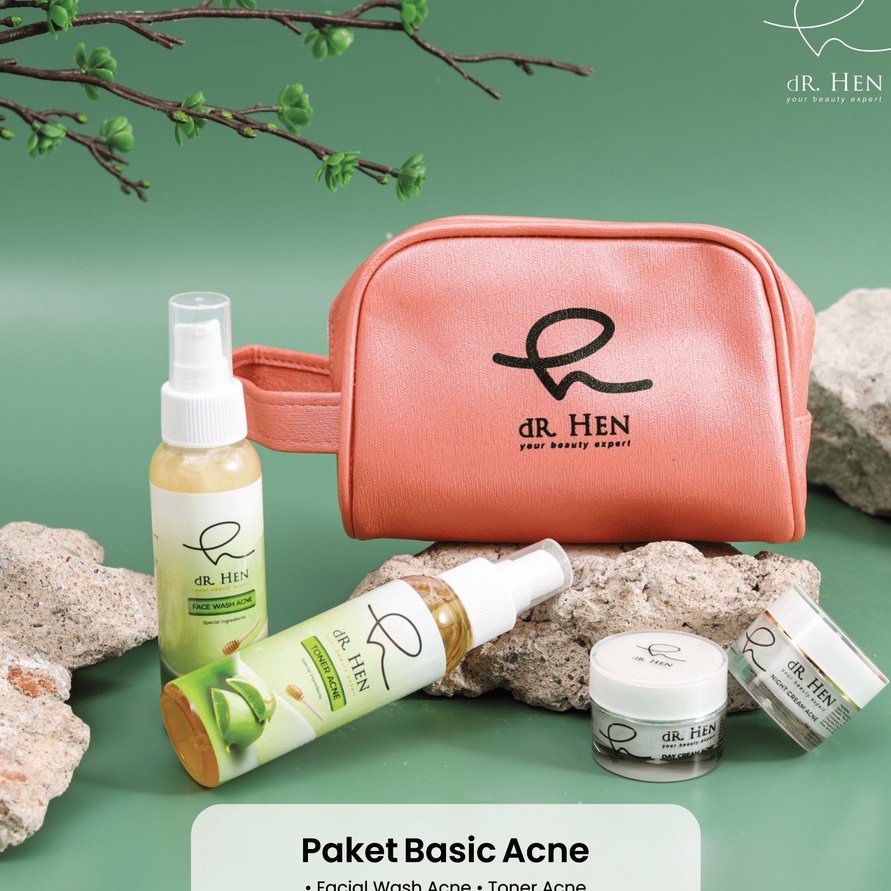 MODEL NNB437 dR Hen - Paket Acne / Paket Whitening / Serum / Sunblock SPF 50 / Night Cream / Day Cre