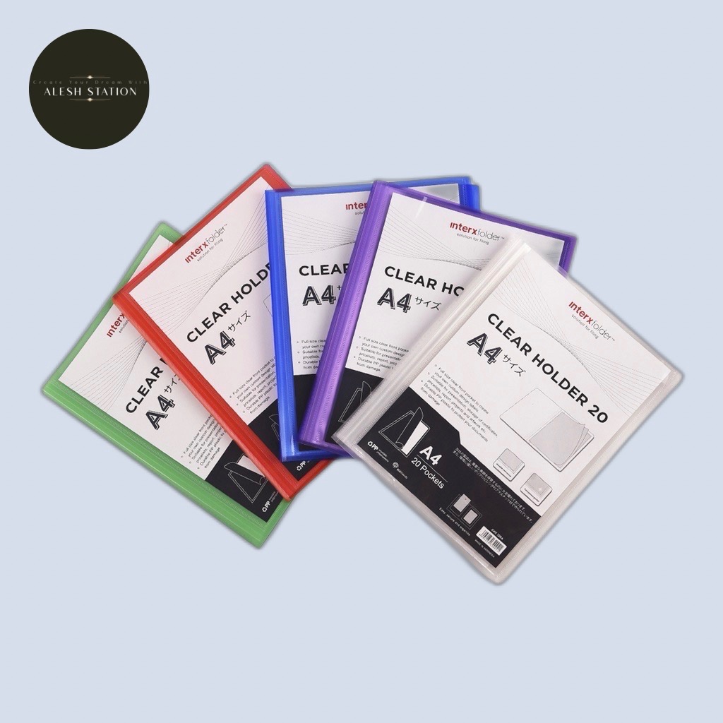 

Clear Holder A4 20 Pocket Inter X / Display Album / Dokumen Keeper