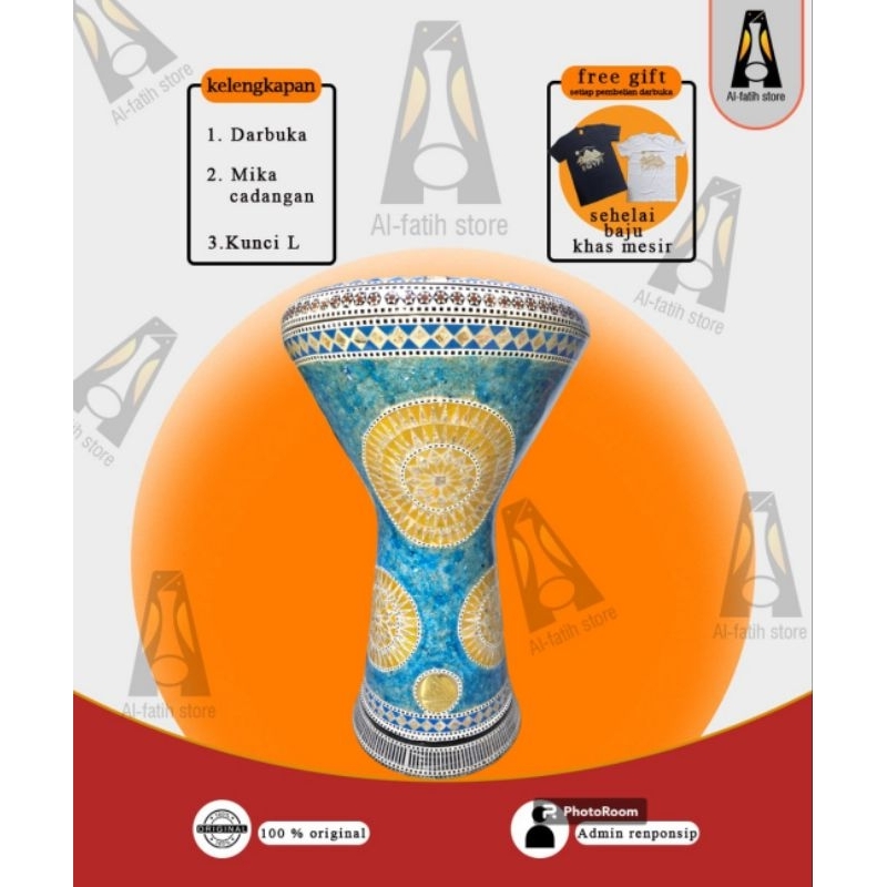 DARBUKA GEF 8¾ FULLSET / DARBUKA GAWHARET EL FAN/ DARBUKA MESIR MURAH