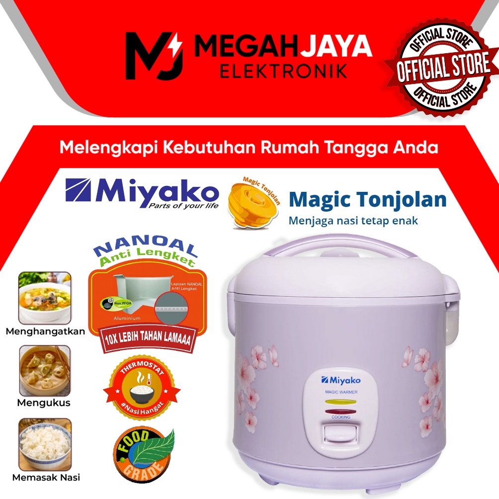 Paling popular [COD] MIYAKO RICE COOKER / MAGIC COM MCM509 / MCM 509 / MCM-509 (1,8 LITER) GARANSI R