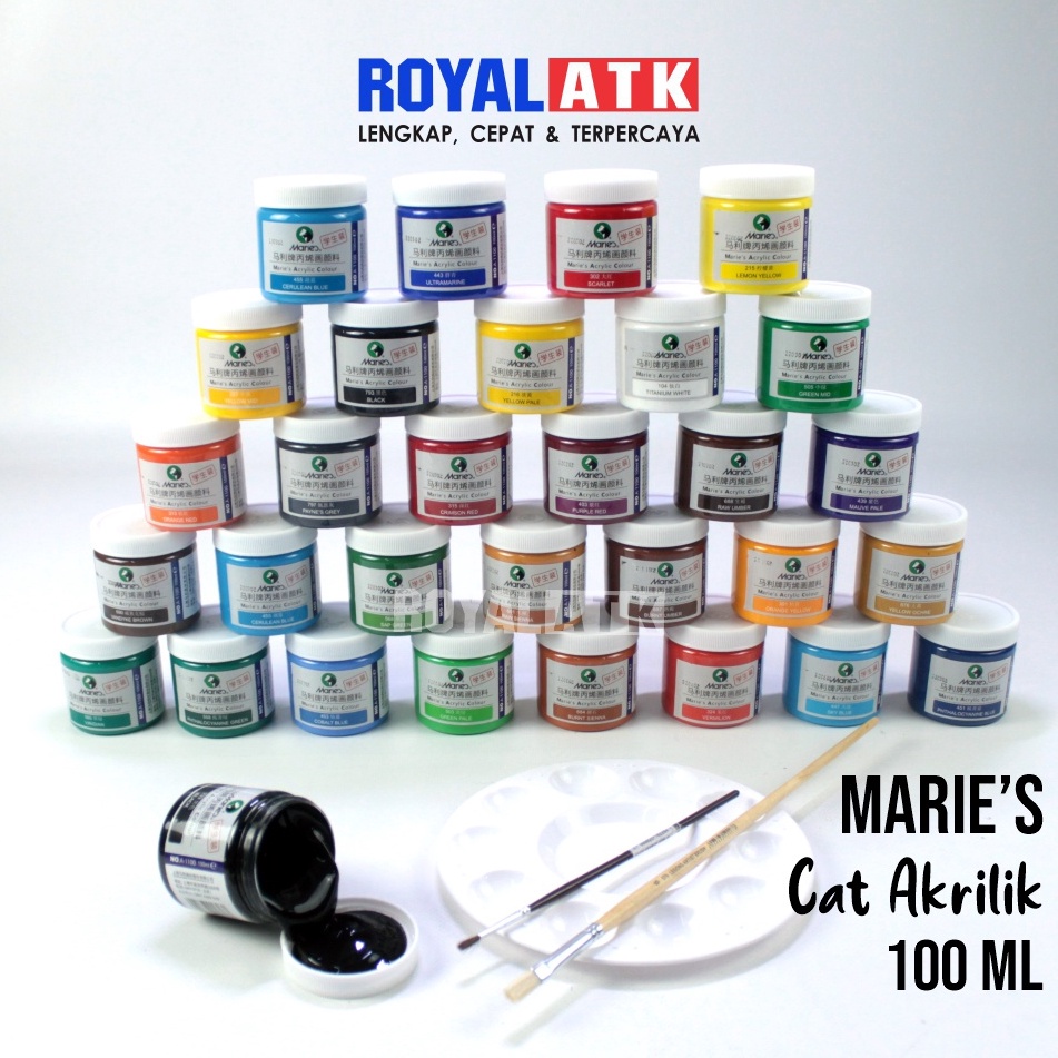 

[♛O82\] Maries Acrylic Paint / Cat Akrilik Maries 100ml Promo Spesial