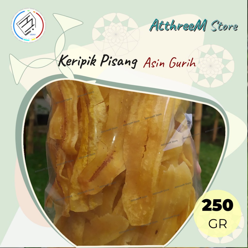 

AtthreeM Store - Keripik Pisang Asin Gurih - Kemasan 250 Gram