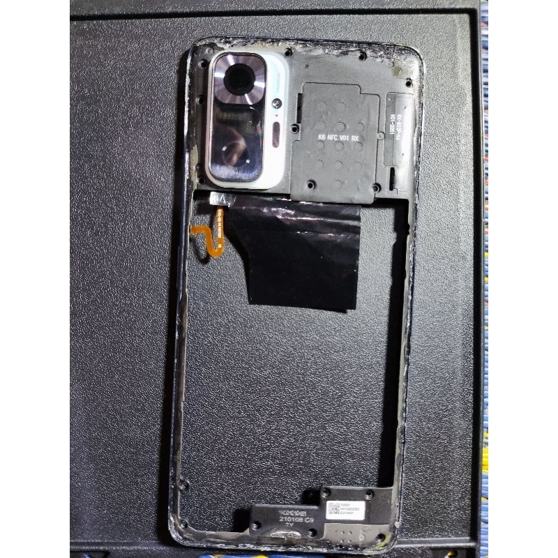 tutup mesin plus kaca kamera redmi note 10 pro orii